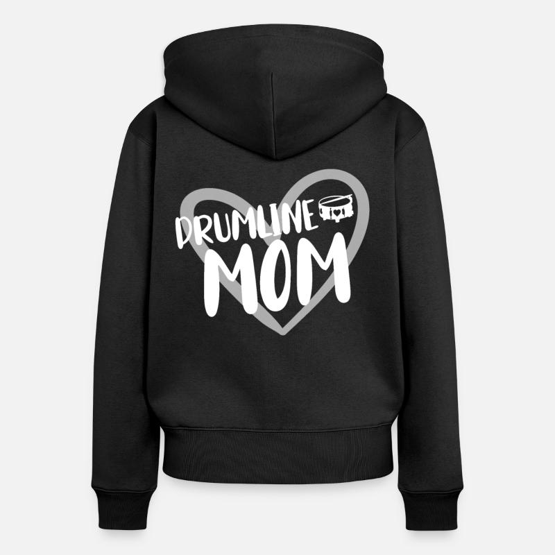 Drumline Drum Gift - Women's Premium Organic Zip Hoodie - black