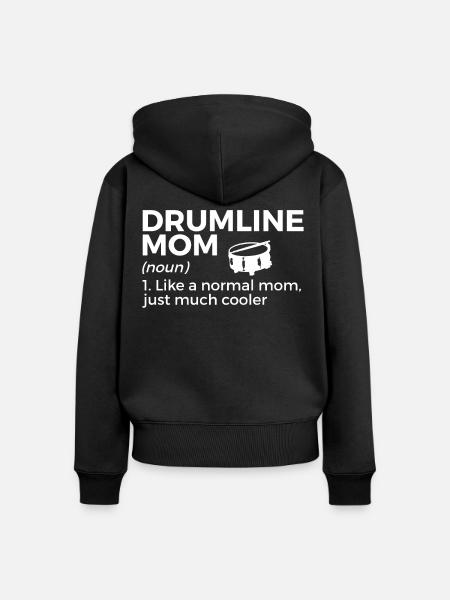 Drumline Trommeln Geschenk - Frauen Premium Bio Zip Hoodie - Schwarz