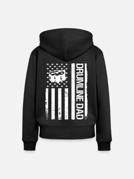 Drumline Trommeln Geschenk - Frauen Premium Bio Zip Hoodie - Schwarz