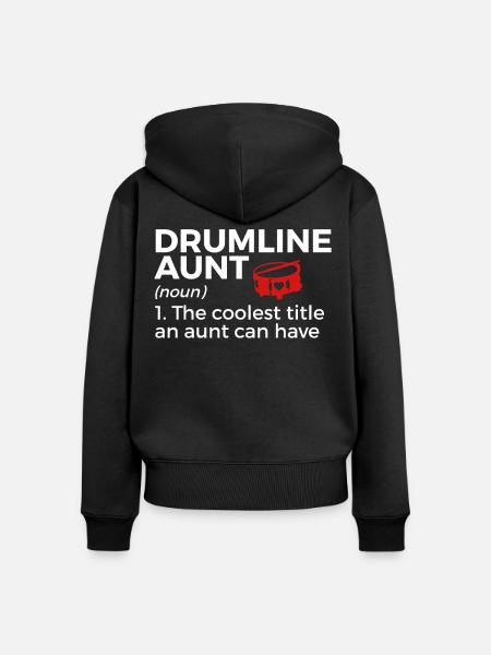Drumline Trommeln Geschenk - Frauen Premium Bio Zip Hoodie - Schwarz