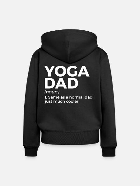 Yoga - Frauen Premium Bio Zip Hoodie - Schwarz