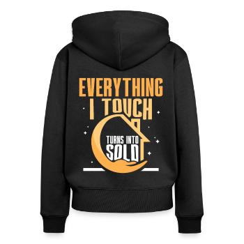 Everything I touch is sold houses brokers - Women's Premium Organic Zip Hoodie - black - Back - Julia (174cm)