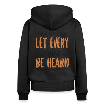 Speech Therapist Therapy Assistant - Frauen Premium Bio Zip Hoodie - Schwarz - Hinten - Julia (174cm)