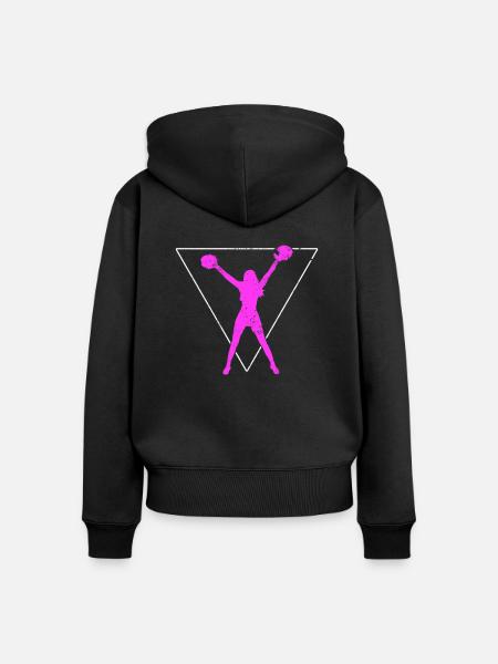 cheerleading - Frauen Premium Bio Zip Hoodie - Schwarz