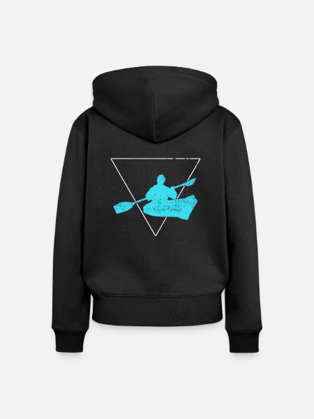 Kanusport - Frauen Premium Bio Zip Hoodie - Schwarz