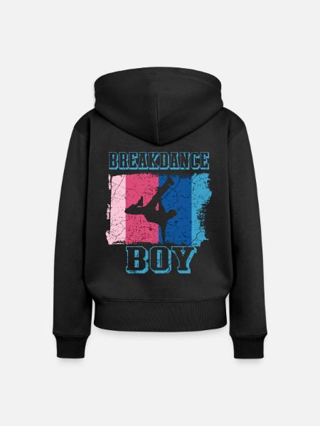 Breakdance Junge Breakdancer BBoy - Frauen Premium Bio Zip Hoodie - Schwarz