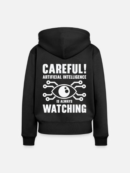 Künstliche Intelligenz Programmierung - Frauen Premium Bio Zip Hoodie - Schwarz