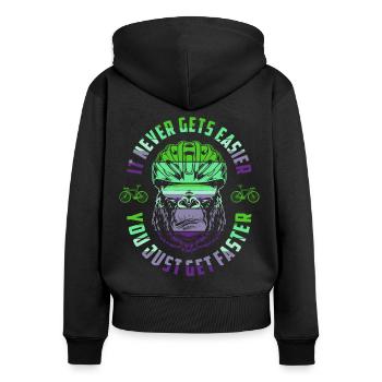 Untitled Project 60 - Women's Premium Organic Zip Hoodie - black - Back - Julia (174cm)