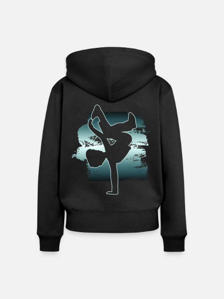 Breakdancer Breakdancing Tänzer - Frauen Premium Bio Zip Hoodie - Schwarz