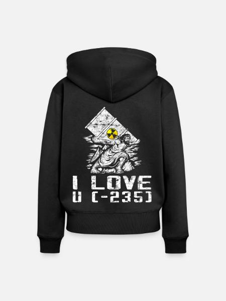 Kernkraft - Stolzer Nuklearingenieur - Frauen Premium Bio Zip Hoodie - Schwarz