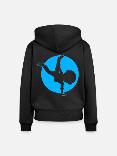 Breakdancer Junge Breakdancing - Frauen Premium Bio Zip Hoodie - Schwarz