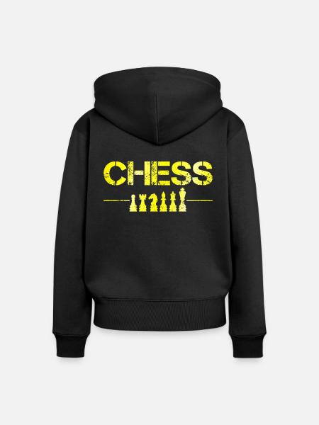 Schach - Frauen Premium Bio Zip Hoodie - Schwarz