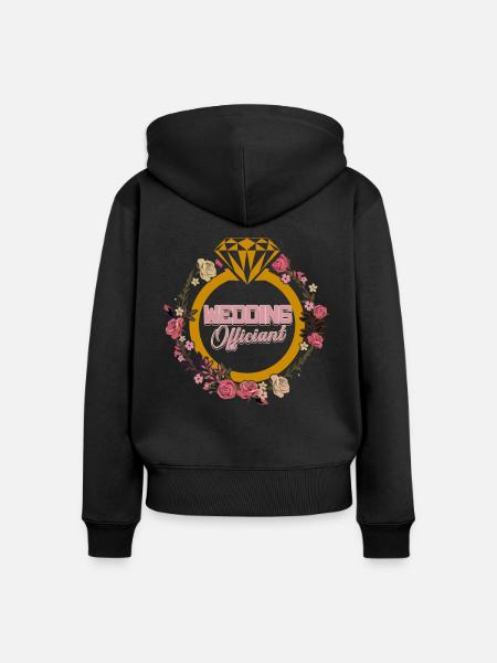 Heirat Heiraten - Frauen Premium Bio Zip Hoodie - Schwarz