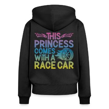 Drag Racing Race Car Girl This - Frauen Premium Bio Zip Hoodie - Schwarz - Hinten - Julia (174cm)