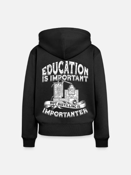 schnaps whiskey brennen schnapsbrenner geschenkide - Frauen Premium Bio Zip Hoodie - Schwarz