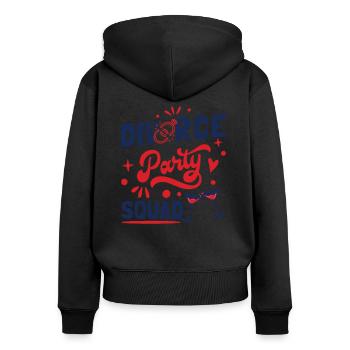 Divorce Party Squad - Women's Premium Organic Zip Hoodie - black - Back - Julia (174cm)