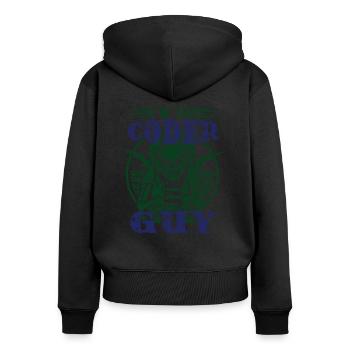 I'm The Coder Guy - Women's Premium Organic Zip Hoodie - black - Back - Julia (174cm)