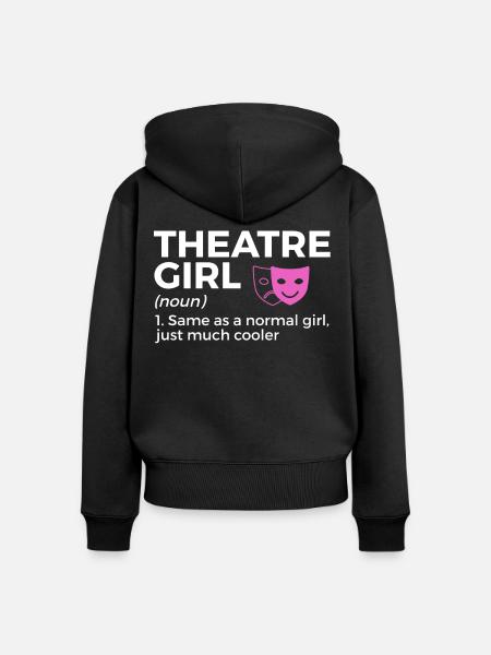 Theater Schauspieler - Frauen Premium Bio Zip Hoodie - Schwarz