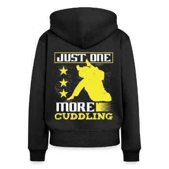 Jiu Jitsu Juste un Jujutsu MMA câlin de plus - Sweat à capuche zippé Premium bio Femme - noir - Dos - Julia (174cm)