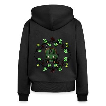 Spring Nature Nature Lovers Alps Mountaineers - Women's Premium Organic Zip Hoodie - black - Back - Julia (174cm)