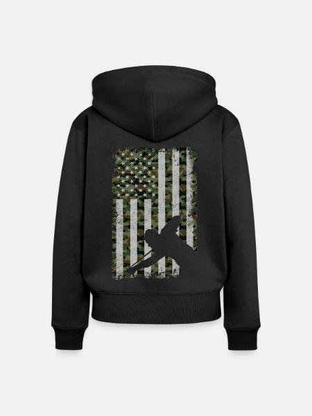 Billiards Pool Player Ball - Frauen Premium Bio Zip Hoodie - Schwarz
