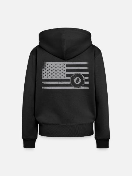 Billiards Pool Player Ball - Frauen Premium Bio Zip Hoodie - Schwarz