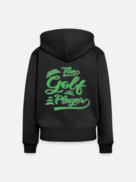 Der Golf Spieler - Frauen Premium Bio Zip Hoodie - Schwarz