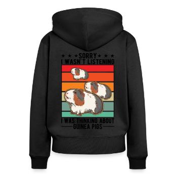 Guinea Pig Gift Guinea Pig - Women's Premium Organic Zip Hoodie - black - Back - Julia (174cm)