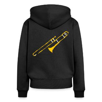 Trombone Trombonist Orchestra Trombones - Women's Premium Organic Zip Hoodie - black - Back - Julia (174cm)