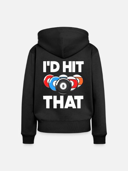 Billardkugeln Billardspieler Geschenk - Frauen Premium Bio Zip Hoodie - Schwarz