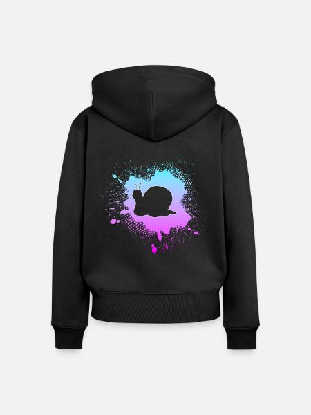 Schnecke - Frauen Premium Bio Zip Hoodie - Schwarz