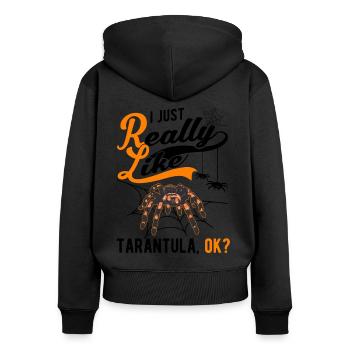 J’aime vraiment Tarantula Tarantel - Sweat à capuche zippé Premium bio Femme - noir - Dos - Julia (174cm)