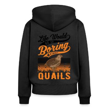 Geese Gift Goose Lovers Goose Breeders - Women's Premium Organic Zip Hoodie - black - Back - Julia (174cm)