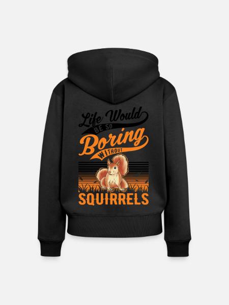 Eichhörnchen Geschenk Squirrel Grauhörnchen - Frauen Premium Bio Zip Hoodie - 
