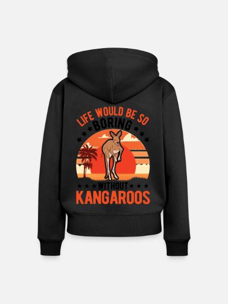 Australisches Känguru Australien Kangaroo - Frauen Premium Bio Zip Hoodie - 