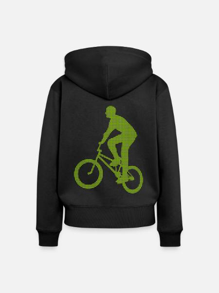 Bmx - Frauen Premium Bio Zip Hoodie - Schwarz