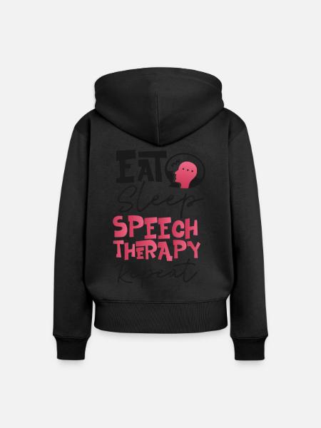 Speech Therapist Therapy Assistant - Frauen Premium Bio Zip Hoodie - Schwarz