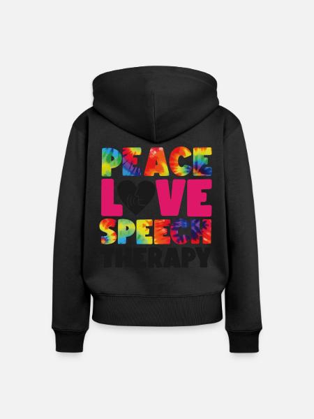 Speech Therapist Therapy Assistant - Frauen Premium Bio Zip Hoodie - Schwarz