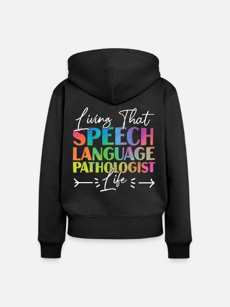 Speech Therapist Therapy Assistant - Frauen Premium Bio Zip Hoodie - Schwarz