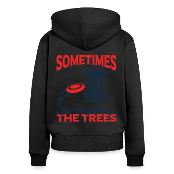 Disc Golf Lustiger Frisbee Disc Golf Spieler - Frauen Premium Bio Zip Hoodie - Schwarz - Hinten - Julia (174cm)