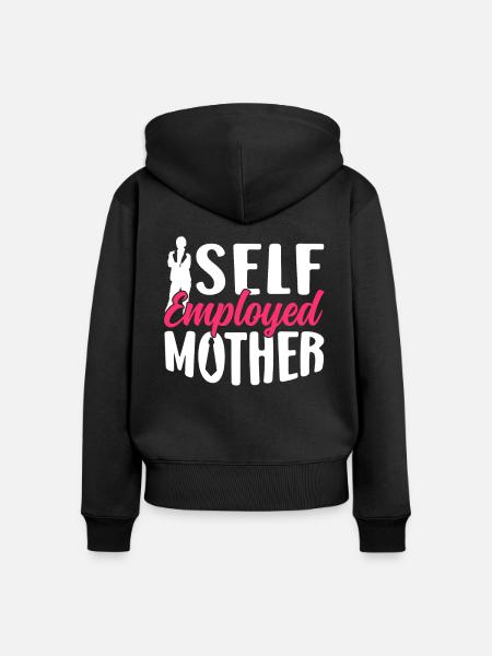 Selbstständige Mutter Freelancer Selbstständig - Frauen Premium Bio Zip Hoodie - Schwarz