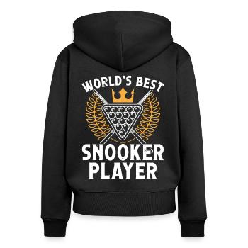 Billard Worlds Best Snooker Player 8 Ball Pool - Sweat à capuche zippé Premium bio Femme - noir - Dos - Julia (174cm)