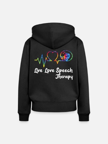 Speech Therapist Therapy Assistant - Frauen Premium Bio Zip Hoodie - Schwarz