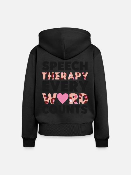 Speech Therapist Therapy Assistant - Frauen Premium Bio Zip Hoodie - Schwarz