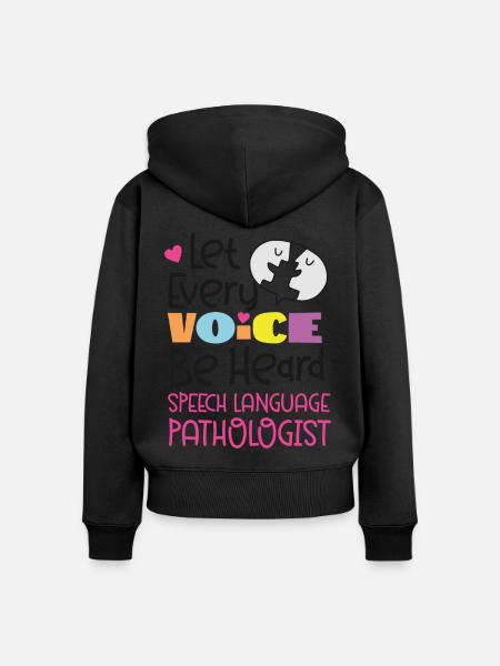Speech Therapist Therapy Assistant - Frauen Premium Bio Zip Hoodie - Schwarz