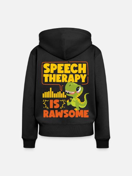 Speech Therapist Therapy Assistant - Frauen Premium Bio Zip Hoodie - Schwarz