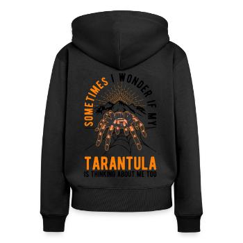Tarentule Cadeau Araignée Tarentule - Sweat à capuche zippé Premium bio Femme - noir - Dos - Julia (174cm)