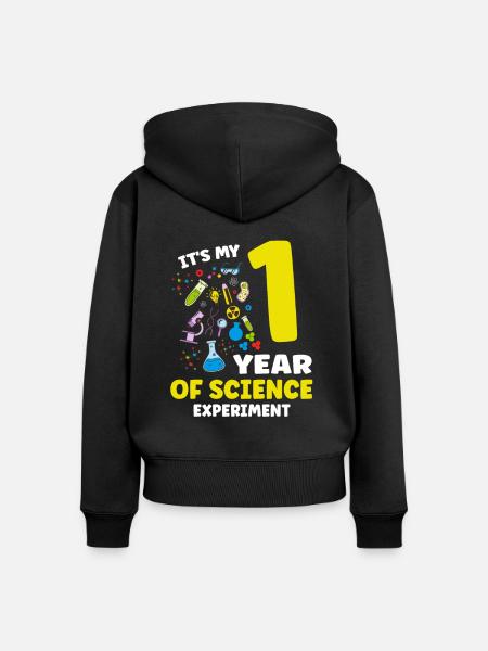 Es Ist Mein 1-jähriger - Frauen Premium Bio Zip Hoodie - Schwarz