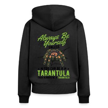 Soyez toujours vous-même Tarentule Tarantel - Sweat à capuche zippé Premium bio Femme - noir - Dos - Julia (174cm)
