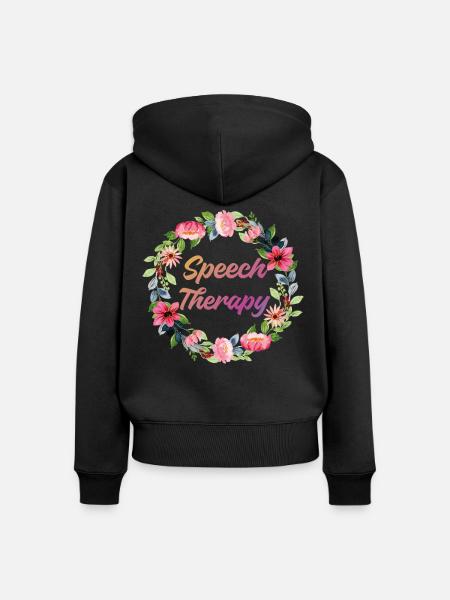 Speech Therapist Therapy Assistant - Frauen Premium Bio Zip Hoodie - Schwarz